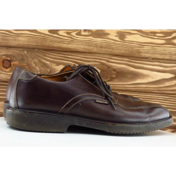 Mephisto‎ Shoes Sz 10 M Square Toe Brown Derby Oxfords Leather Men - Picture 4 of 9